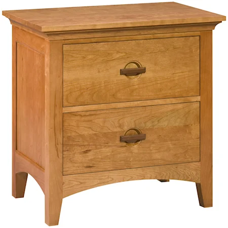 Two-Drawer Bedside Chest with False Bottom for Hidden Storage